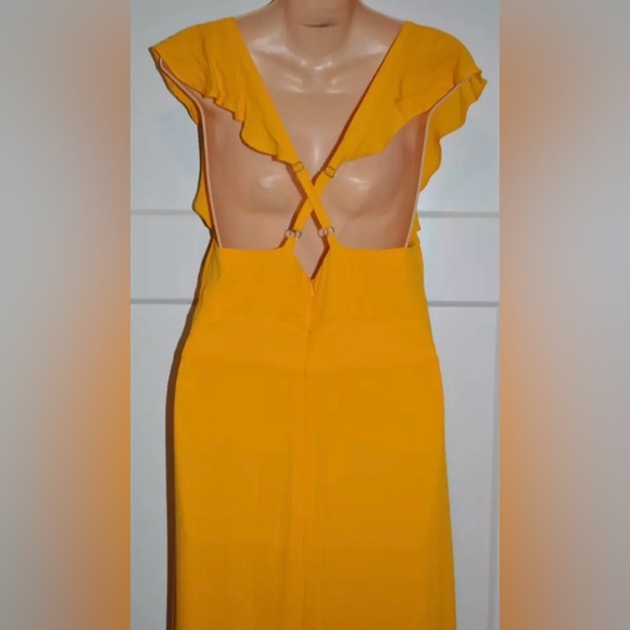 Anthropologie Yellow Ruffle Maxi Dress - Picture 8 of 10